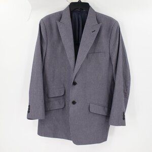 Studiosuits Sport Coat Men's 44/45 Seersucker Solbiati Zefiro striped peak lapel